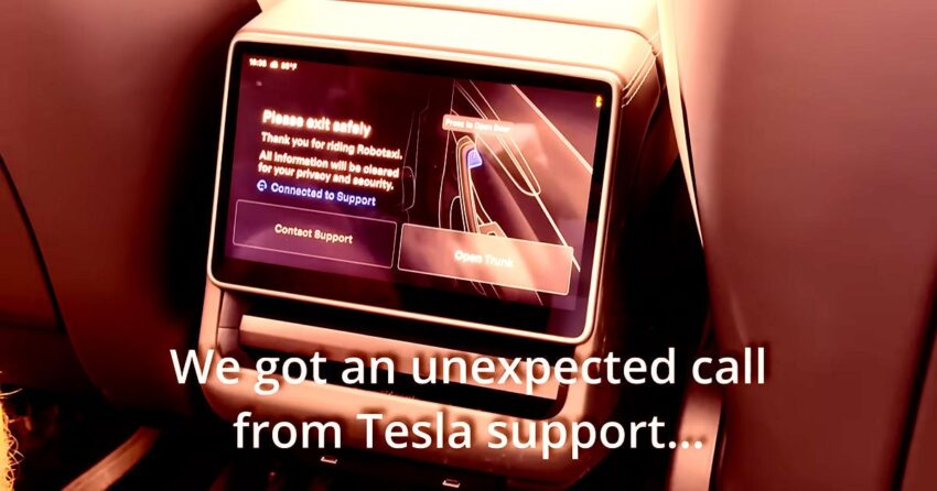 Пассажирку Tesla Robotaxi