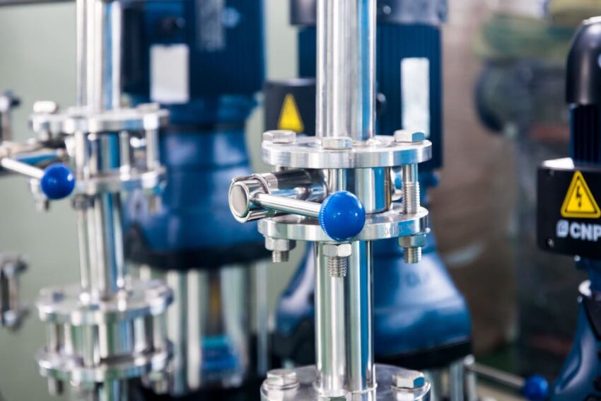 New modern metal tool was installed in factory building to obtain better production results